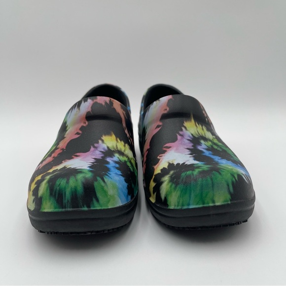 Crocs Neria Pro II Slip On Work Nurse Clogs Shoes Black Tie Dye Womens Size 7 - Picture 6 of 12